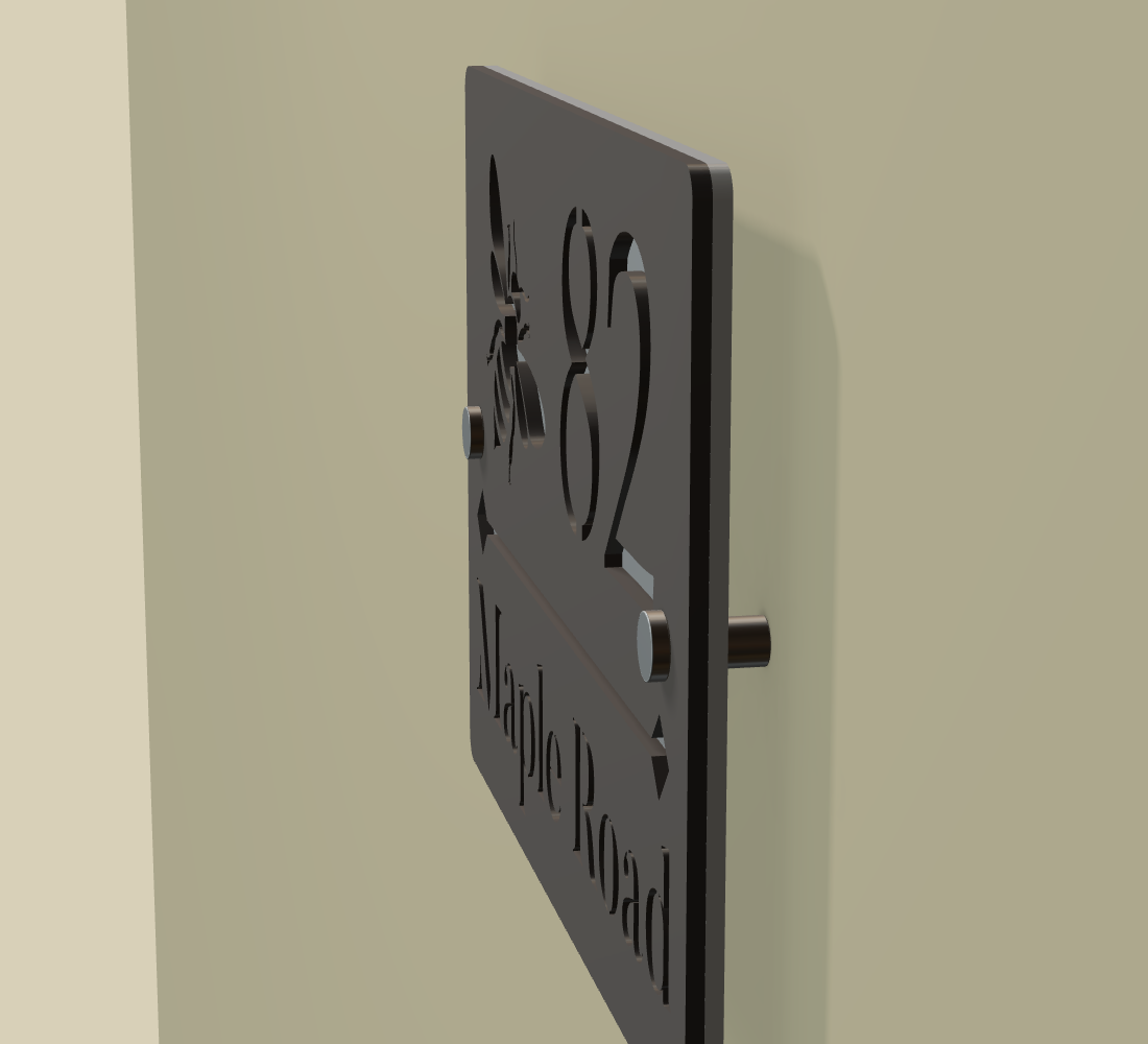 Angled wall clearance, Anthracite / Mirror Silver, after